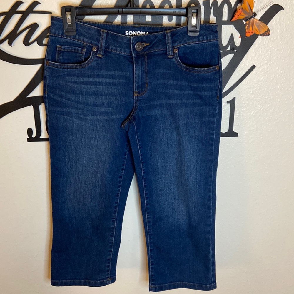 SONOMA PETITE DENIM CAPRIS